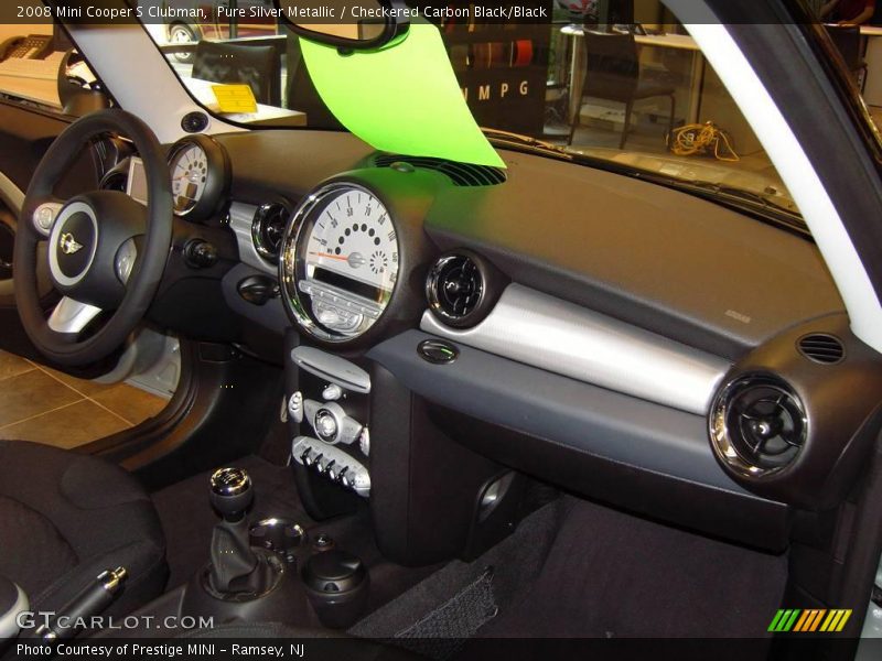 Pure Silver Metallic / Checkered Carbon Black/Black 2008 Mini Cooper S Clubman
