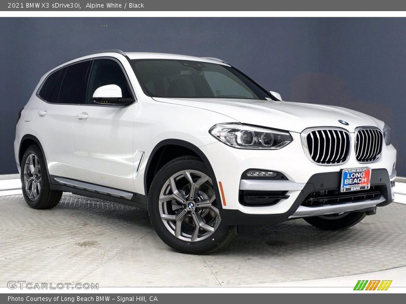 Alpine White / Black 2021 BMW X3 sDrive30i