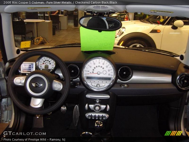 Pure Silver Metallic / Checkered Carbon Black/Black 2008 Mini Cooper S Clubman