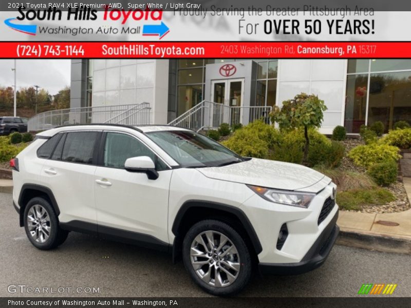 Super White / Light Gray 2021 Toyota RAV4 XLE Premium AWD
