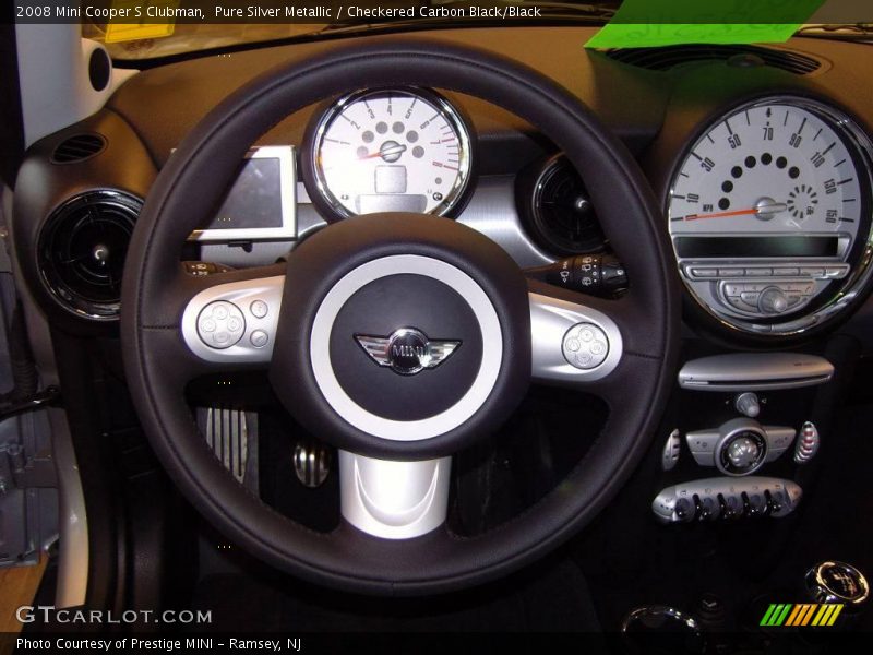 Pure Silver Metallic / Checkered Carbon Black/Black 2008 Mini Cooper S Clubman