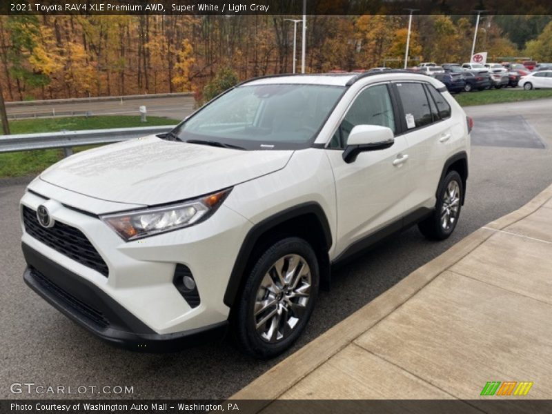Super White / Light Gray 2021 Toyota RAV4 XLE Premium AWD