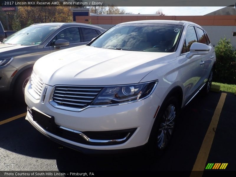 White Platinum / Ebony 2017 Lincoln MKX Reserve AWD