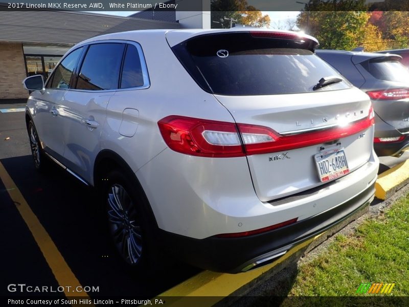 White Platinum / Ebony 2017 Lincoln MKX Reserve AWD