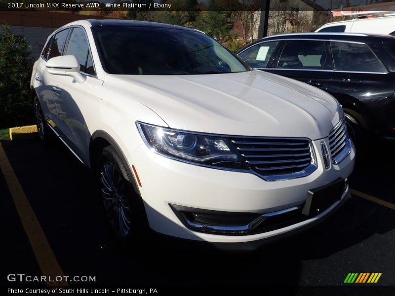 White Platinum / Ebony 2017 Lincoln MKX Reserve AWD