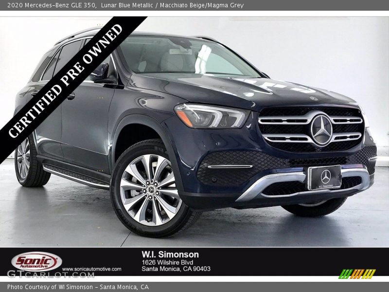 Lunar Blue Metallic / Macchiato Beige/Magma Grey 2020 Mercedes-Benz GLE 350