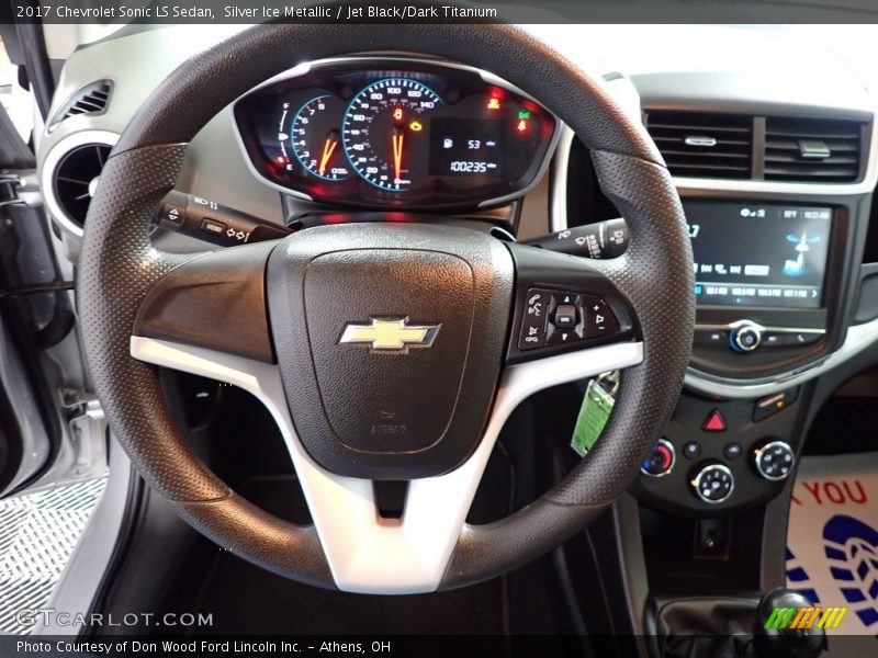 Silver Ice Metallic / Jet Black/Dark Titanium 2017 Chevrolet Sonic LS Sedan