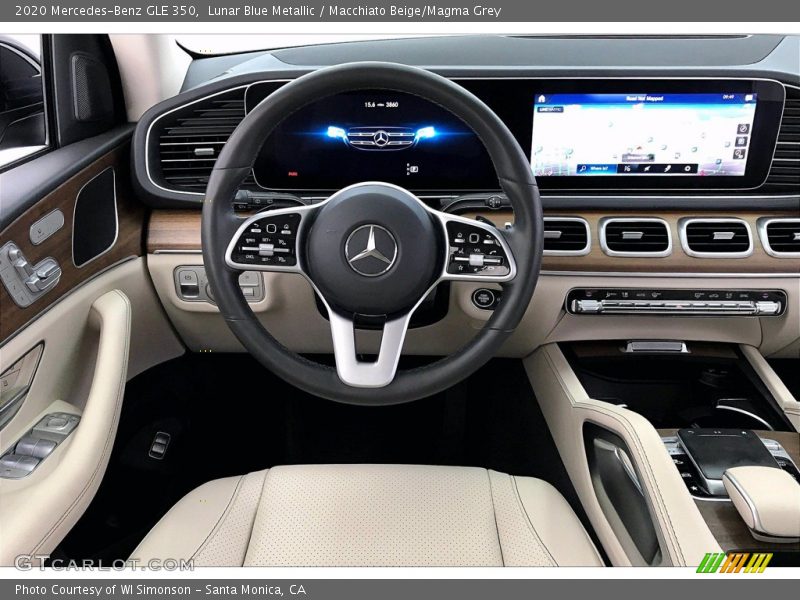 Lunar Blue Metallic / Macchiato Beige/Magma Grey 2020 Mercedes-Benz GLE 350