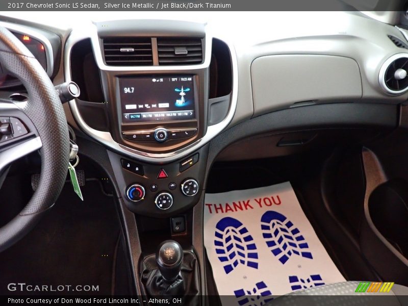 Silver Ice Metallic / Jet Black/Dark Titanium 2017 Chevrolet Sonic LS Sedan