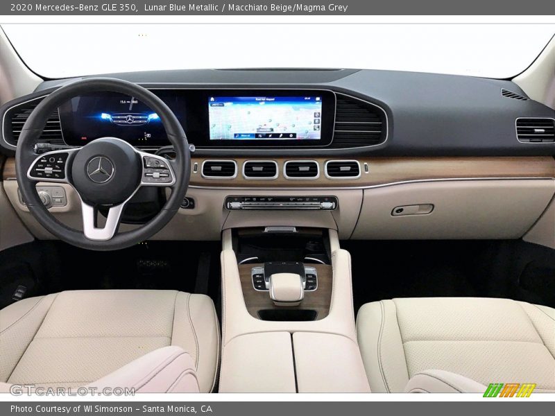 Lunar Blue Metallic / Macchiato Beige/Magma Grey 2020 Mercedes-Benz GLE 350