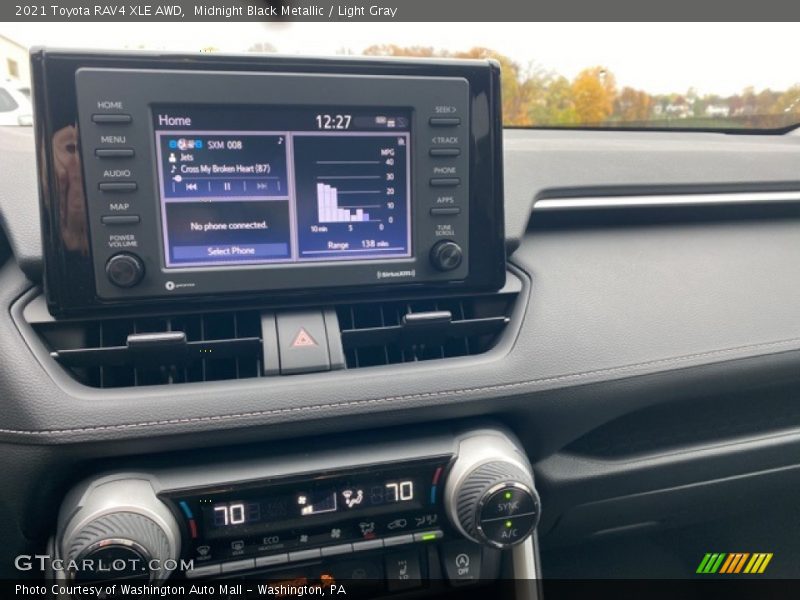 Midnight Black Metallic / Light Gray 2021 Toyota RAV4 XLE AWD