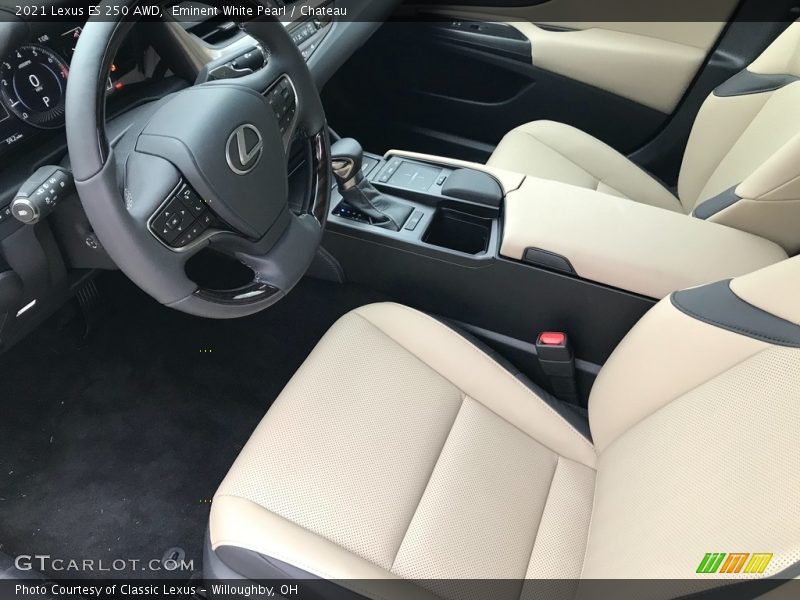 Eminent White Pearl / Chateau 2021 Lexus ES 250 AWD