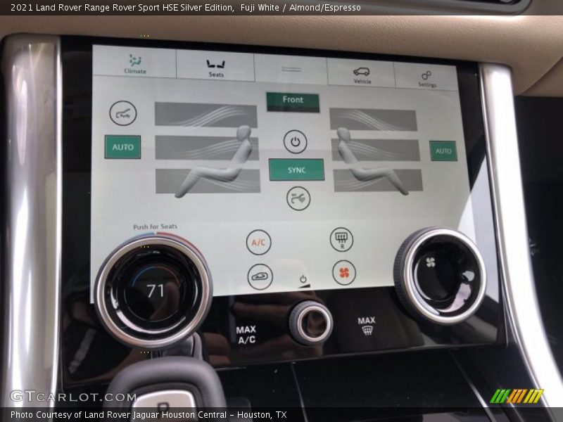 Controls of 2021 Range Rover Sport HSE Silver Edition