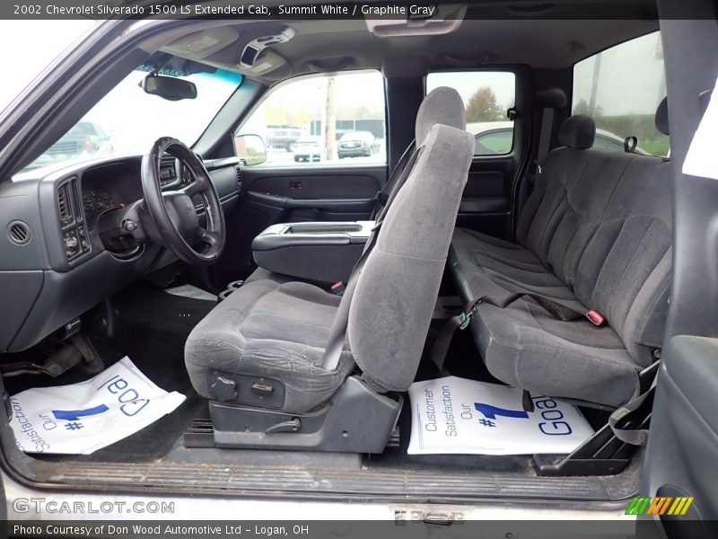 Summit White / Graphite Gray 2002 Chevrolet Silverado 1500 LS Extended Cab