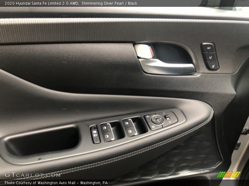 Shimmering Silver Pearl / Black 2020 Hyundai Santa Fe Limited 2.0 AWD