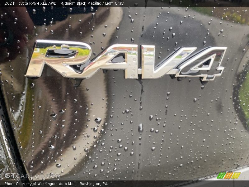 Midnight Black Metallic / Light Gray 2021 Toyota RAV4 XLE AWD