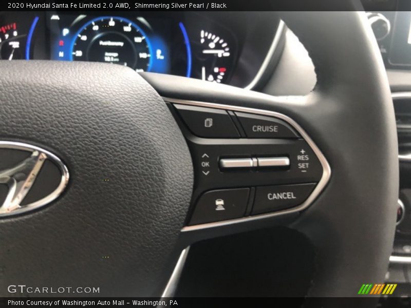 Shimmering Silver Pearl / Black 2020 Hyundai Santa Fe Limited 2.0 AWD