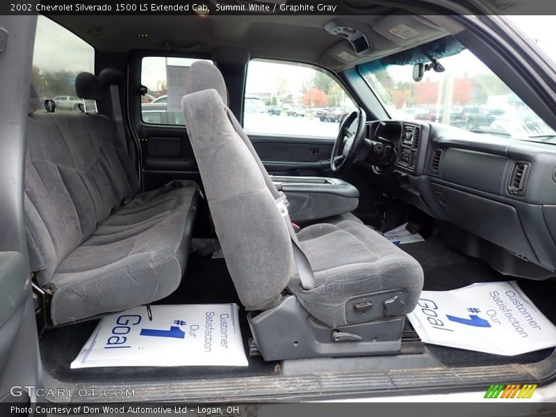 Summit White / Graphite Gray 2002 Chevrolet Silverado 1500 LS Extended Cab