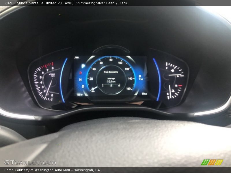 Shimmering Silver Pearl / Black 2020 Hyundai Santa Fe Limited 2.0 AWD