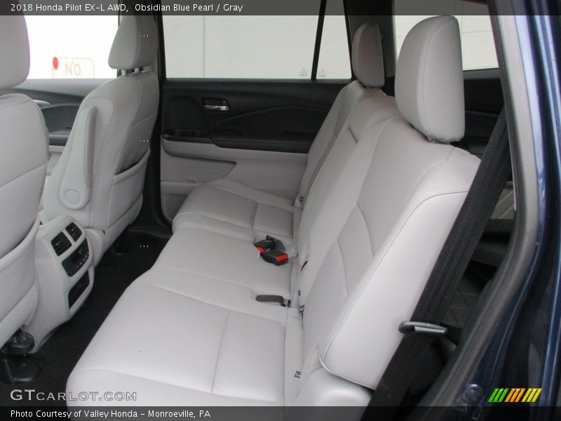 Obsidian Blue Pearl / Gray 2018 Honda Pilot EX-L AWD