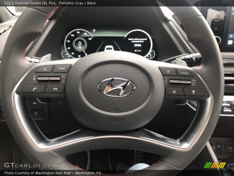 Portofino Gray / Black 2021 Hyundai Sonata SEL Plus