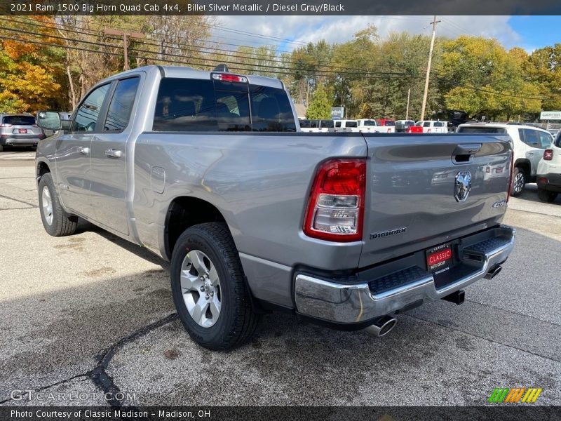 Billet Silver Metallic / Diesel Gray/Black 2021 Ram 1500 Big Horn Quad Cab 4x4