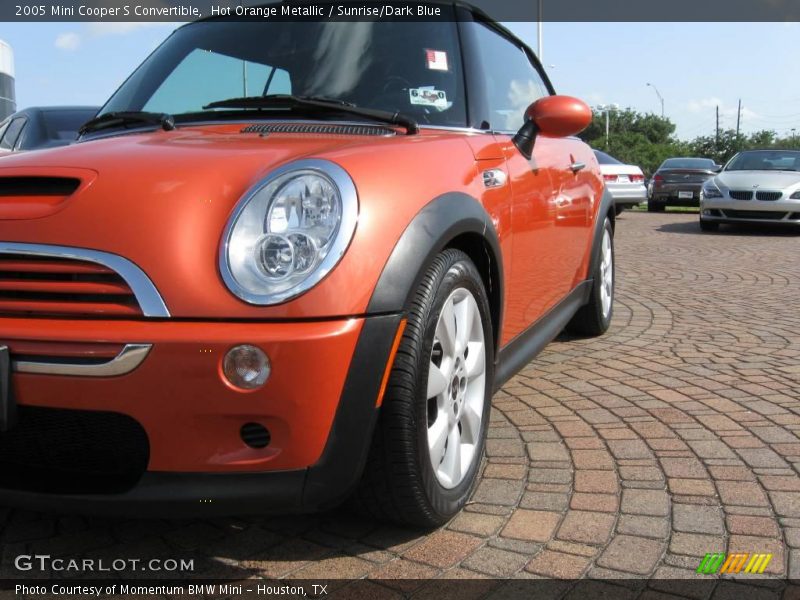 Hot Orange Metallic / Sunrise/Dark Blue 2005 Mini Cooper S Convertible