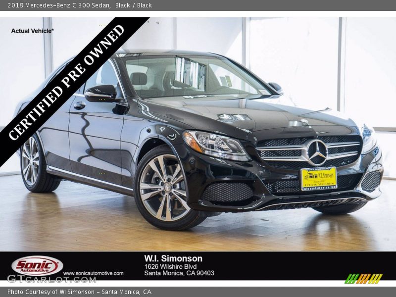 Black / Black 2018 Mercedes-Benz C 300 Sedan
