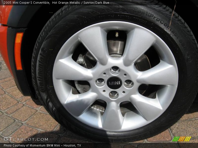 Hot Orange Metallic / Sunrise/Dark Blue 2005 Mini Cooper S Convertible