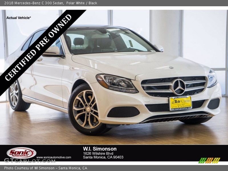 Polar White / Black 2018 Mercedes-Benz C 300 Sedan