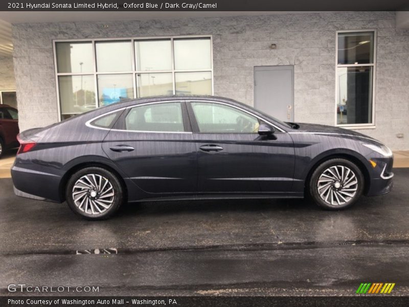 Oxford Blue / Dark Gray/Camel 2021 Hyundai Sonata Limited Hybrid