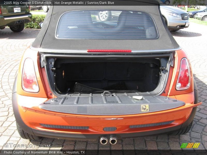 Hot Orange Metallic / Sunrise/Dark Blue 2005 Mini Cooper S Convertible