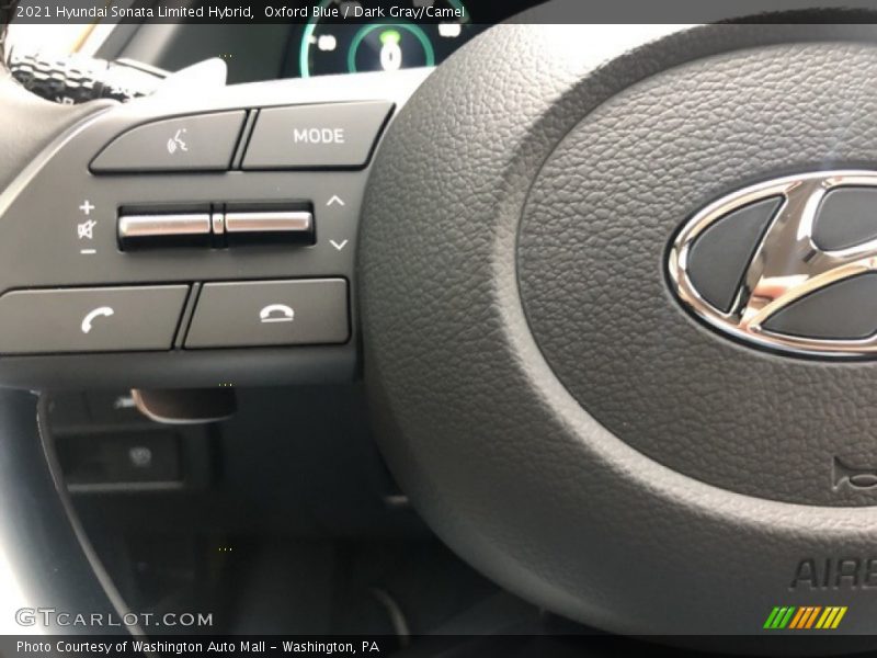 Oxford Blue / Dark Gray/Camel 2021 Hyundai Sonata Limited Hybrid