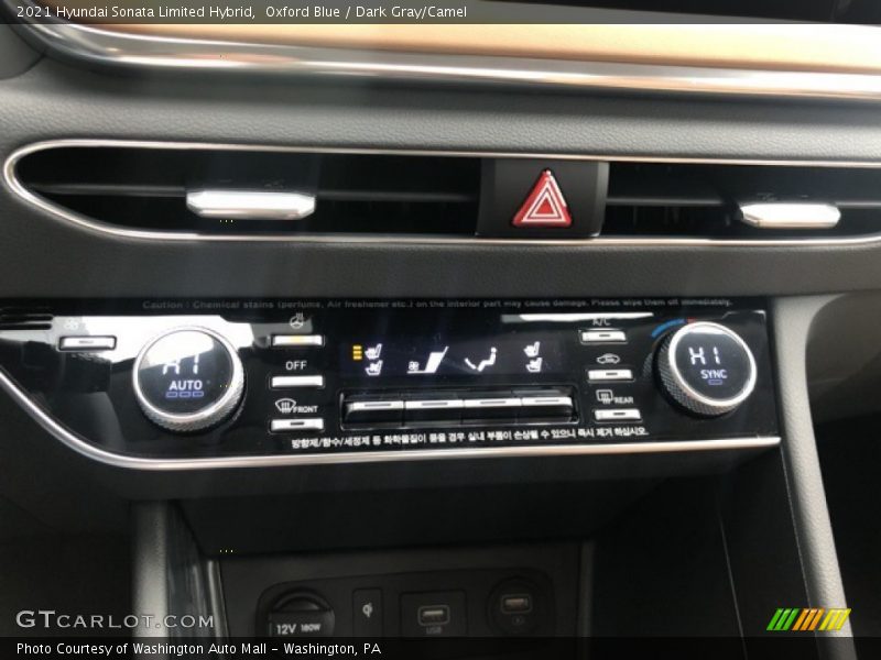 Oxford Blue / Dark Gray/Camel 2021 Hyundai Sonata Limited Hybrid