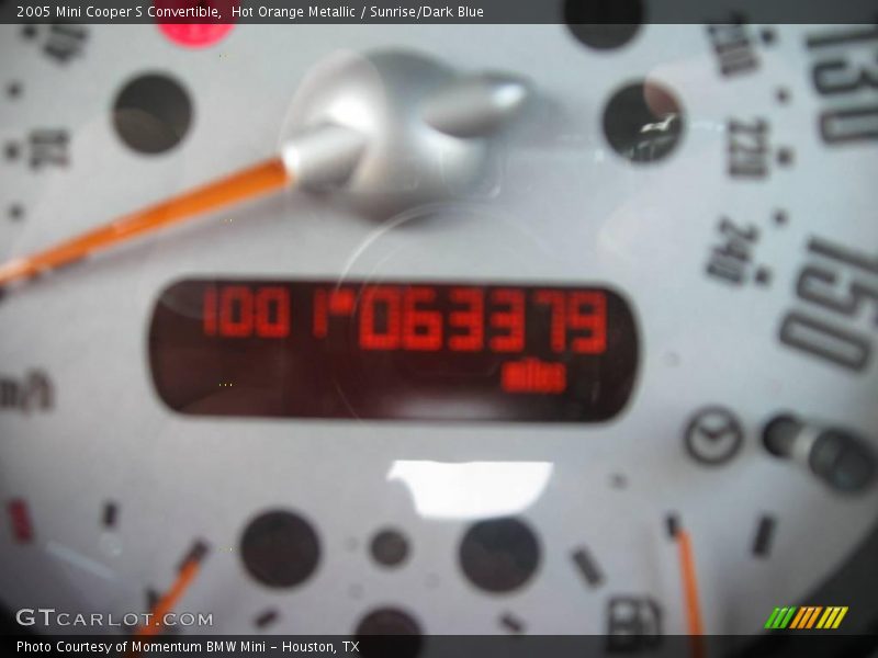 Hot Orange Metallic / Sunrise/Dark Blue 2005 Mini Cooper S Convertible