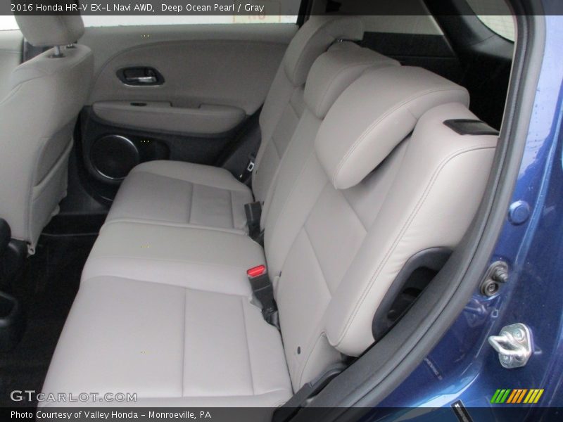 Deep Ocean Pearl / Gray 2016 Honda HR-V EX-L Navi AWD