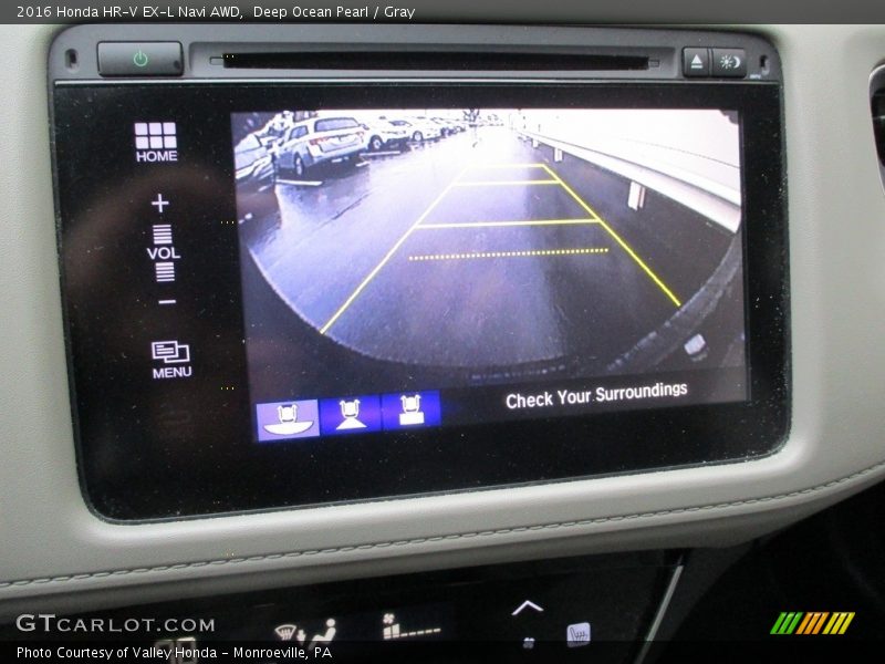 Deep Ocean Pearl / Gray 2016 Honda HR-V EX-L Navi AWD