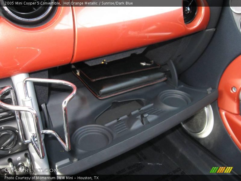 Hot Orange Metallic / Sunrise/Dark Blue 2005 Mini Cooper S Convertible