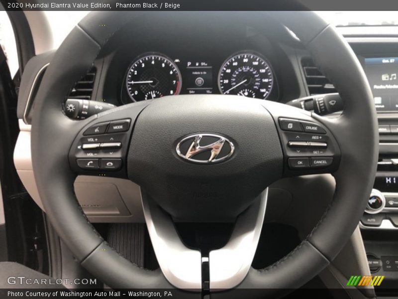 Phantom Black / Beige 2020 Hyundai Elantra Value Edition