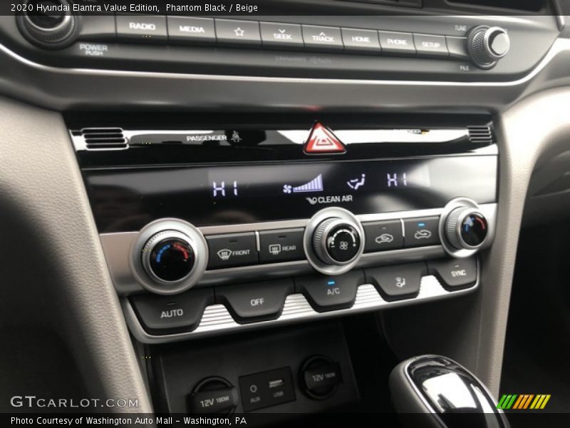 Phantom Black / Beige 2020 Hyundai Elantra Value Edition