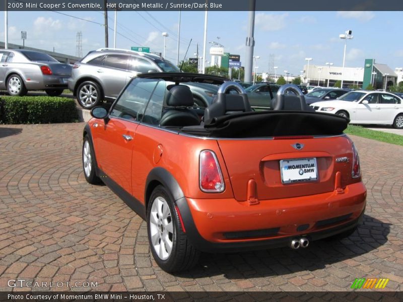 Hot Orange Metallic / Sunrise/Dark Blue 2005 Mini Cooper S Convertible