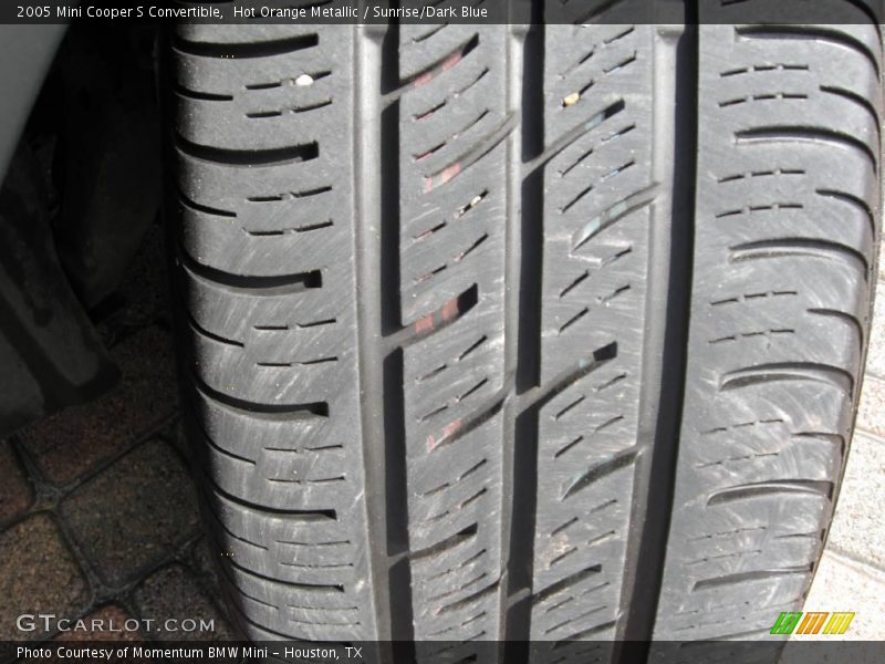 Hot Orange Metallic / Sunrise/Dark Blue 2005 Mini Cooper S Convertible