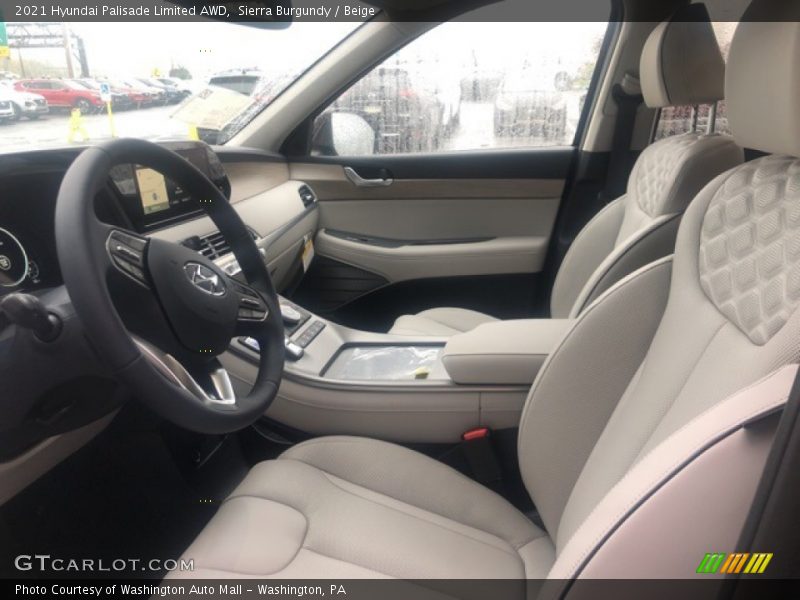 Front Seat of 2021 Palisade Limited AWD