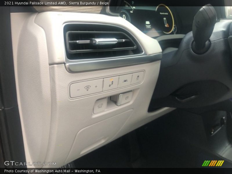 Controls of 2021 Palisade Limited AWD