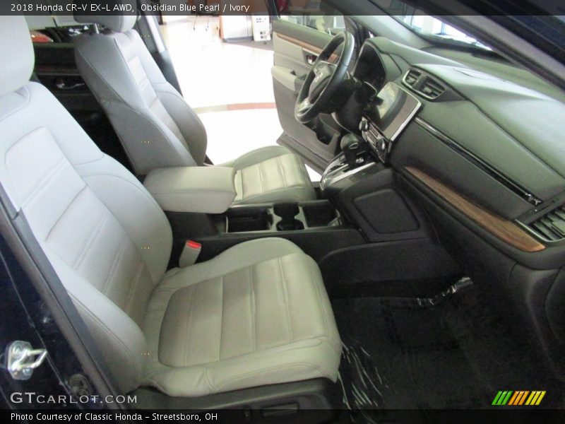 Obsidian Blue Pearl / Ivory 2018 Honda CR-V EX-L AWD