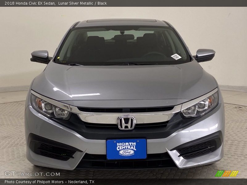 Lunar Silver Metallic / Black 2018 Honda Civic EX Sedan