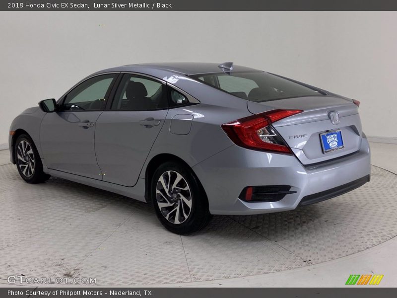 Lunar Silver Metallic / Black 2018 Honda Civic EX Sedan