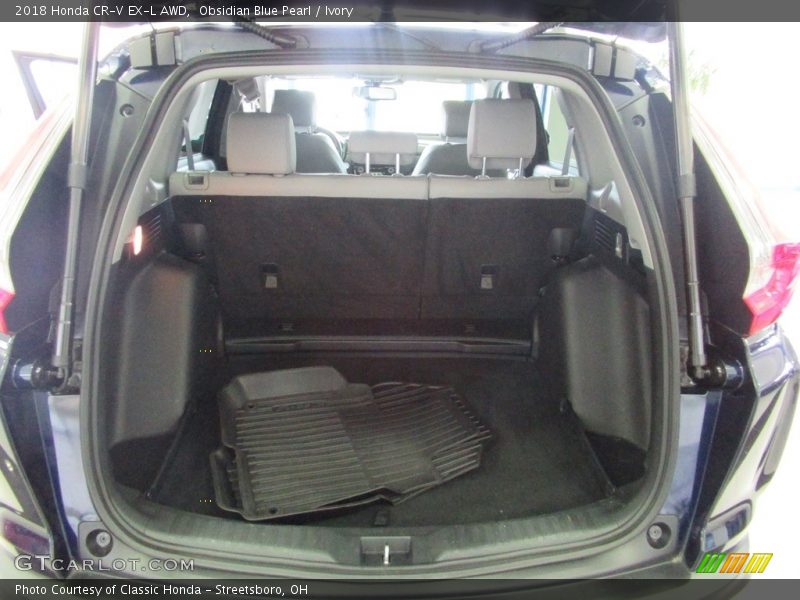 Obsidian Blue Pearl / Ivory 2018 Honda CR-V EX-L AWD