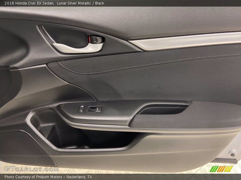 Lunar Silver Metallic / Black 2018 Honda Civic EX Sedan