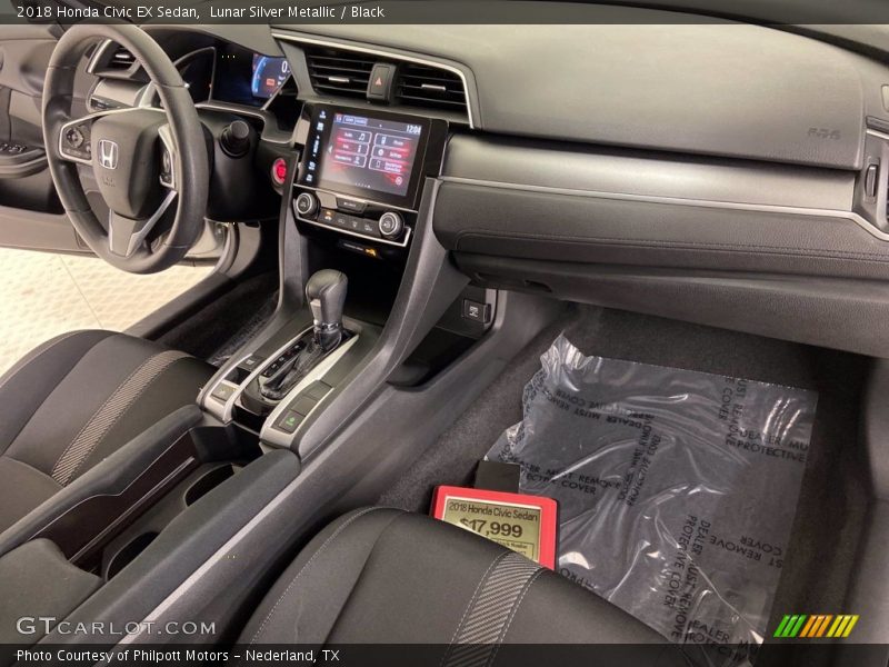 Lunar Silver Metallic / Black 2018 Honda Civic EX Sedan